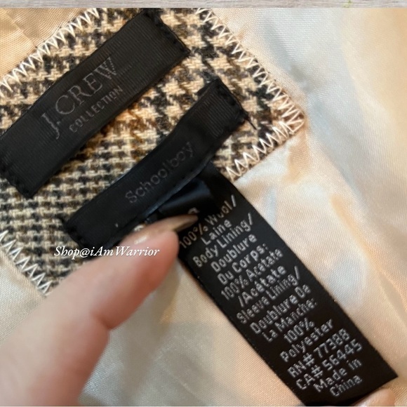 J.Crew Collection houndstooth plaid wool schoolboy blazer *shop@iamwarrior - Picture 11 of 12
